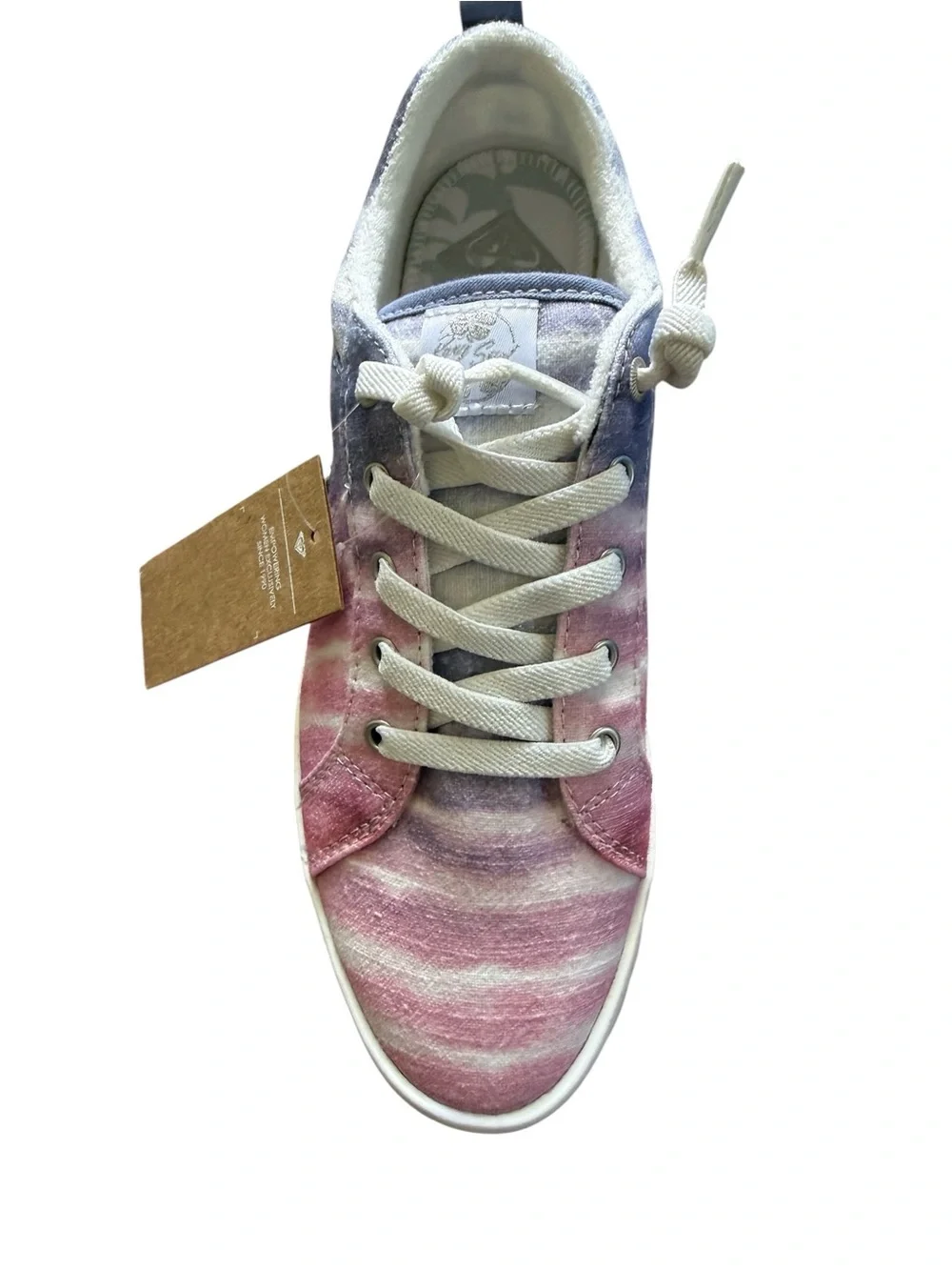 Roxy Tie-Dye Sheilahh Low-Top Platform Sneakers - Pink & Purple - Picture 2 of 6